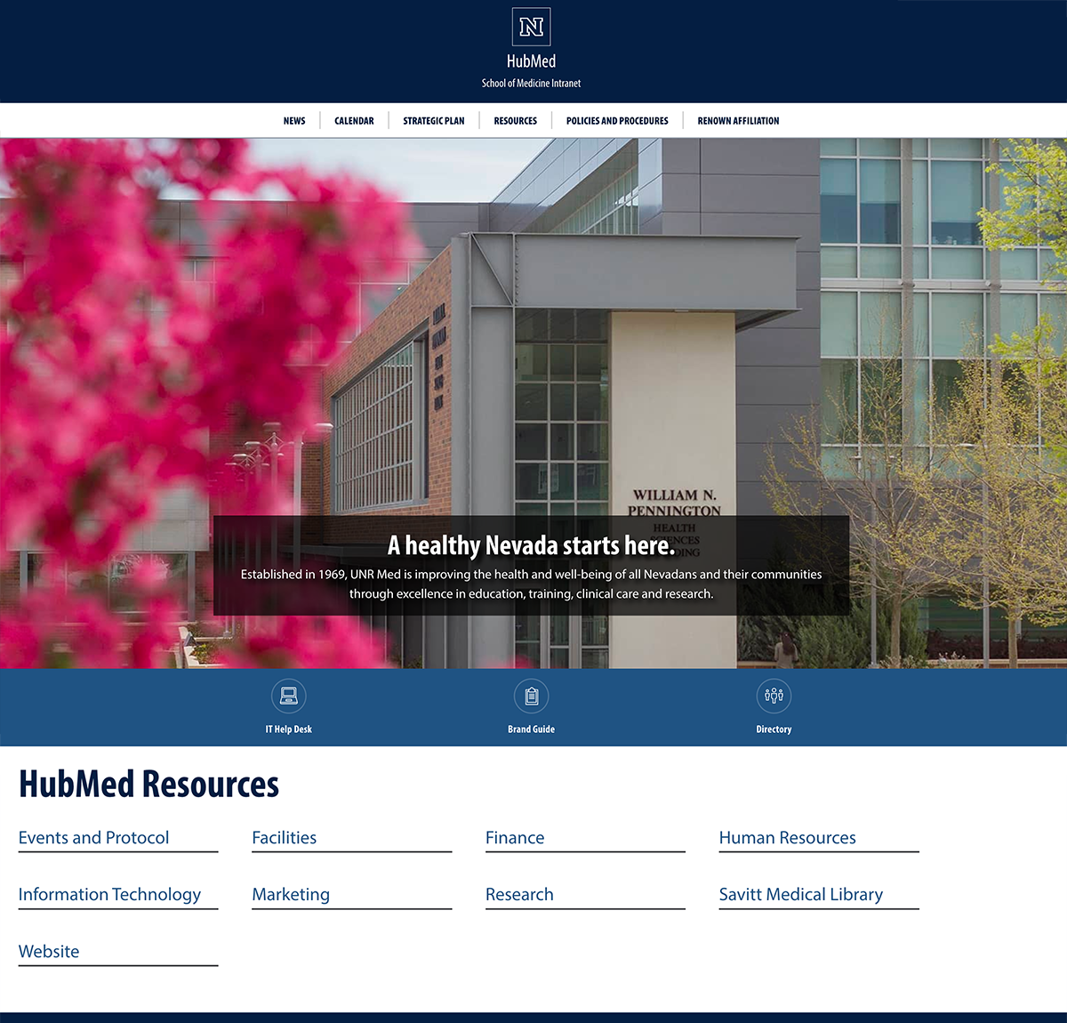 UNR Med's new intranet - HubMed