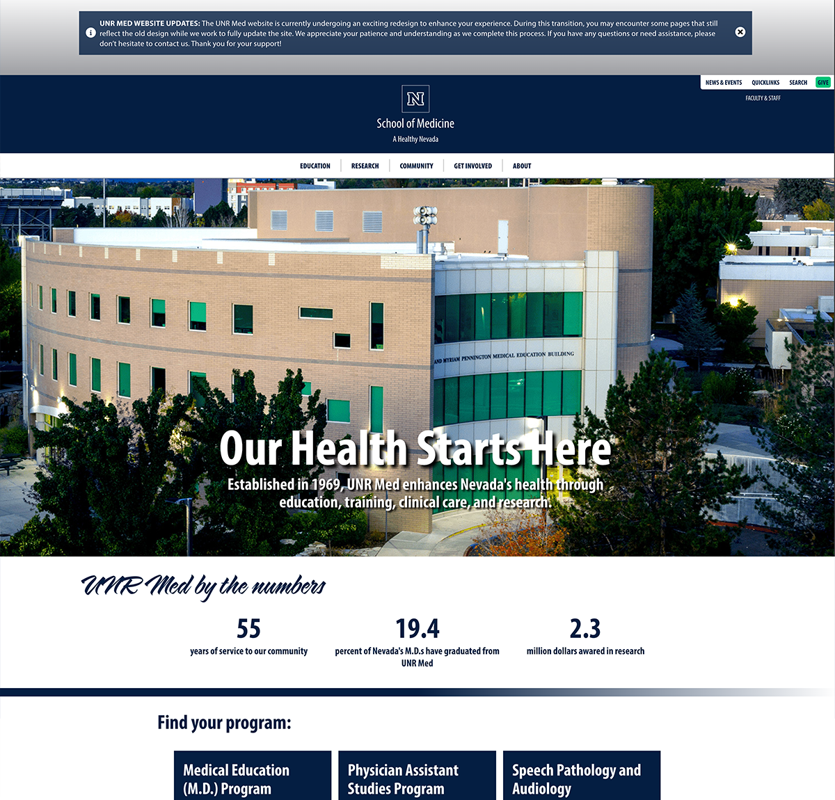 med.unr.edu new home page